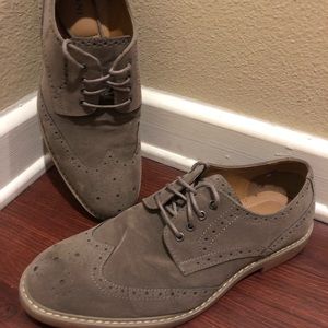 Alfani Men’s Wingtip Bison Suede Oxfords